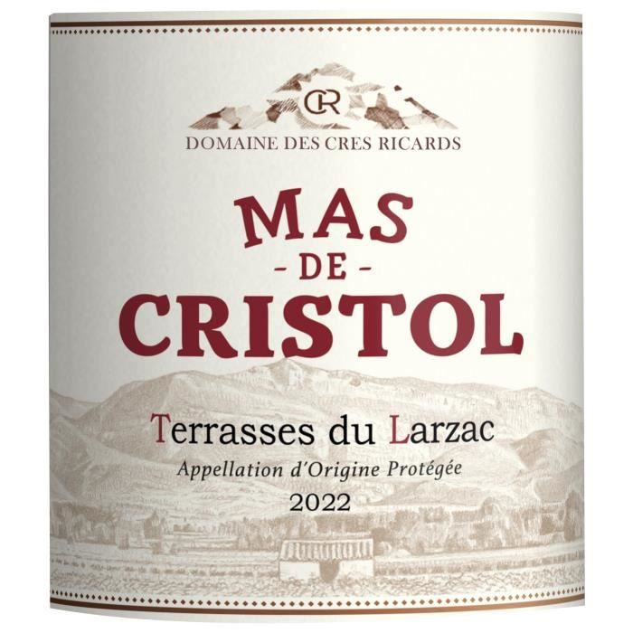 Image secondaire de Domaine des Cres Ricards Mas de Cristol 2022 Terrasses du Larzac - Vin de rouge Languedoc
