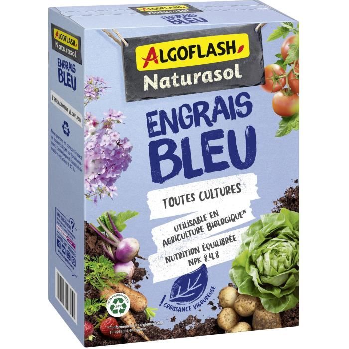 Fertilizzante Blu - Algoflash Naturasol - 100% Naturale - 1,5 kg