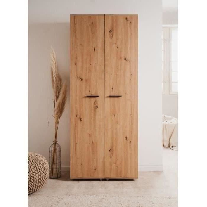 Image secondaire de Meuble à chaussures LUGO en chêne artisan - Capacité 32 paires