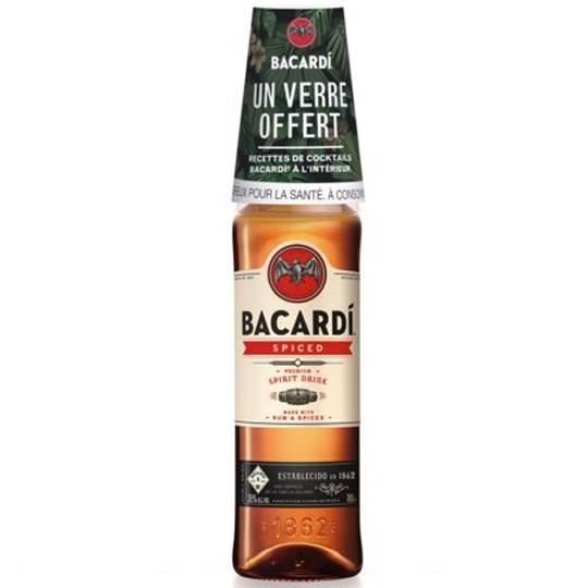 Bacardi Spiced - Rhum ambré - 35,0% Vol. - 70cl + Verre