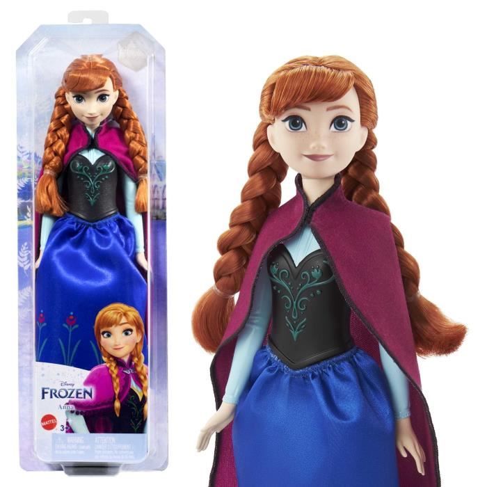 Disney-Frozen-Anna-Doll con vestiario e accessori HLW49