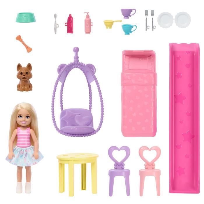 Barbie - Coffret La maison transformable de Chelsea - Avec accessoires - Barbie - JFW49