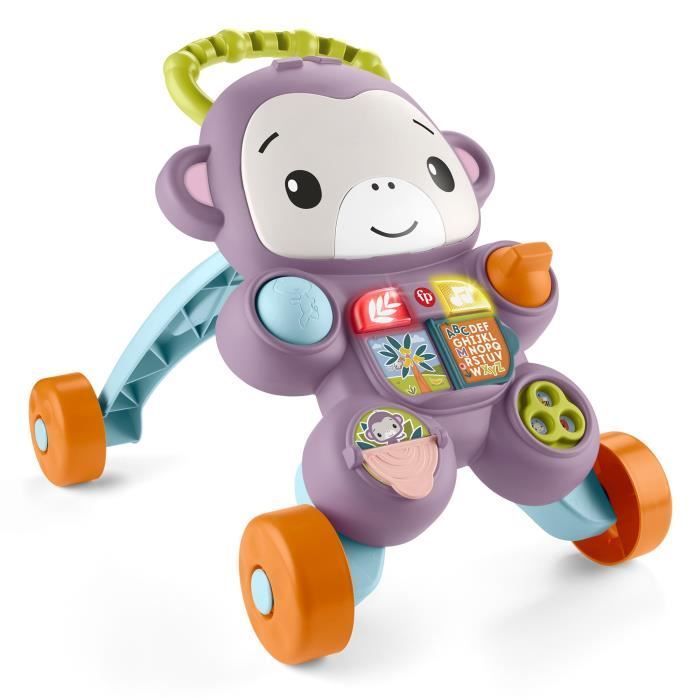 Fisher-Price - Mon Trotteur Singe Violet - Musique, lumieres et activités - Fisher-Price - JGW90