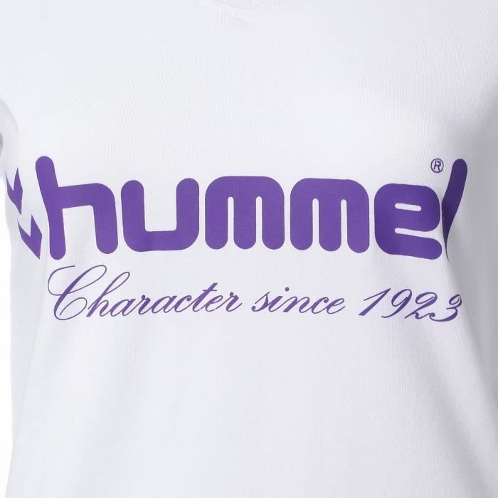 HUMMEL T-shirt de sport Lady UH - Femme - Blanc et Violet