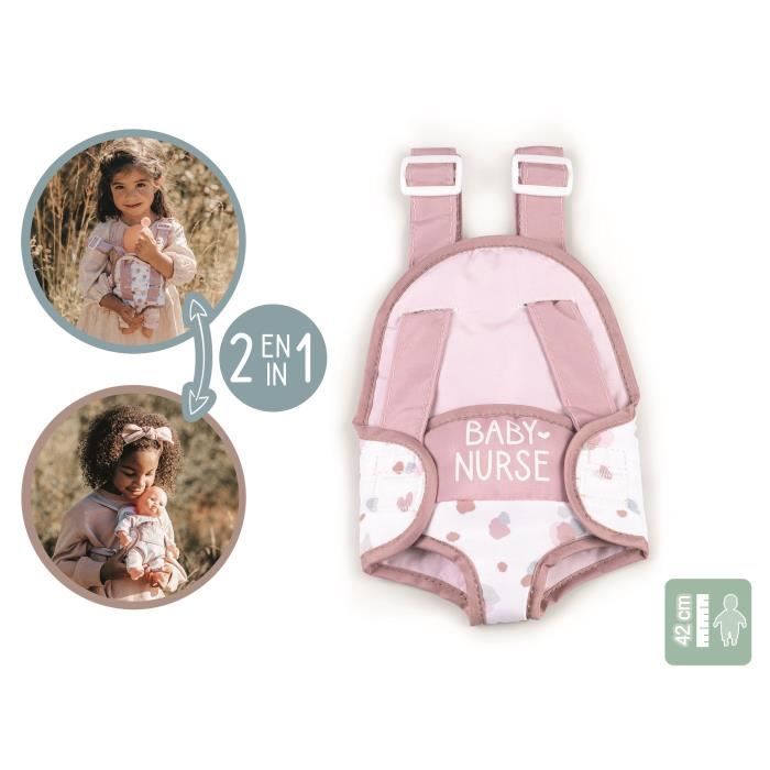 SMOBY - Baby Nurse Porte bebe pour poupon jusqu'a 42cm (non inclus)