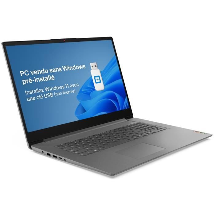 Image secondaire de PC Portable LENOVO IdeaPad 3 17ABA7 | Sans Windows - 17'' HD+ - Ryzen 5 5625U - RAM 16 Go - SSD 512 Go - AZERTY