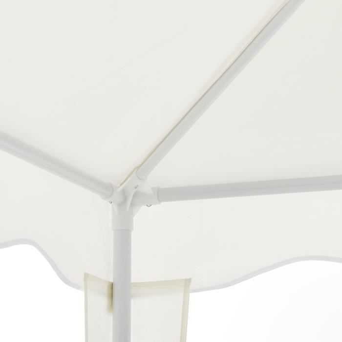 Tonnelle de jardin - 3x3m - Acier - Polyester 140 g - Blanc