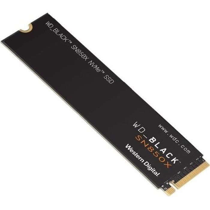 WD_BLACK SN850X NVMe SSD WDS100T2X0E - SSD - 1 To - interne - M.2 2280 - PCIe 4.0 x4 (NVMe)
