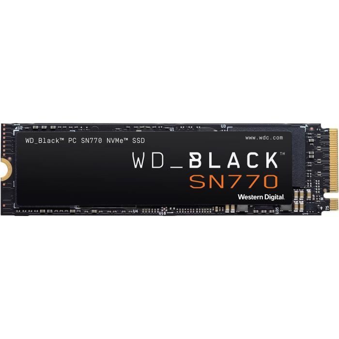 Disque SSD Interne - SN770 NVMe - WD_BLACK - 1 To - M.2 2280 - WDS100T3X0E