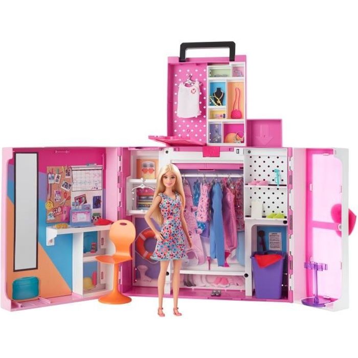 Barbie - Barbie Et Son Mega Dressing - Poupée - 3 ans et +