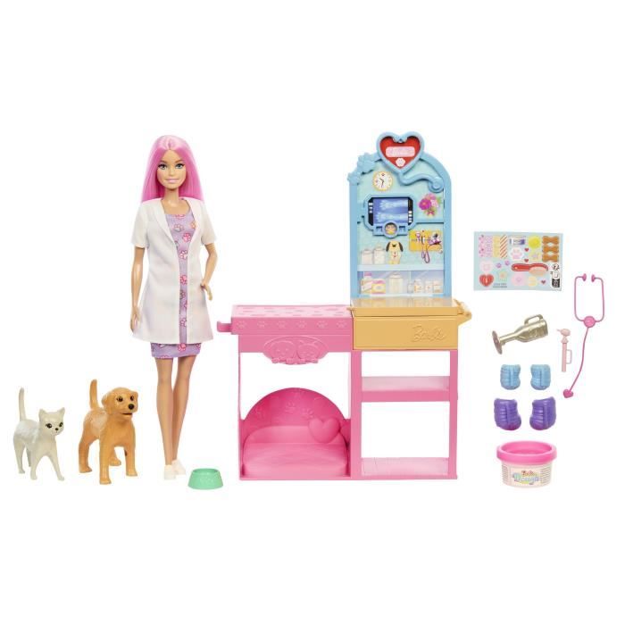 Image secondaire de Barbie - Coffret La Clinique vétérinaire de Barbie - Poupée et accessoires - Barbie - JFX93