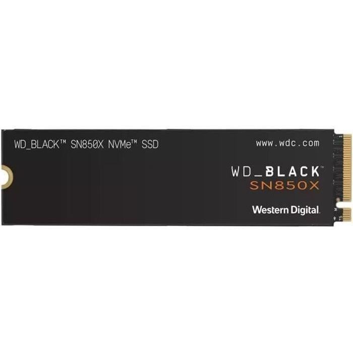 WESTERN DIGITAL Disque dur SN850X - NVME SSD - 2TB interne - Format M2 avec radiateur - Noir