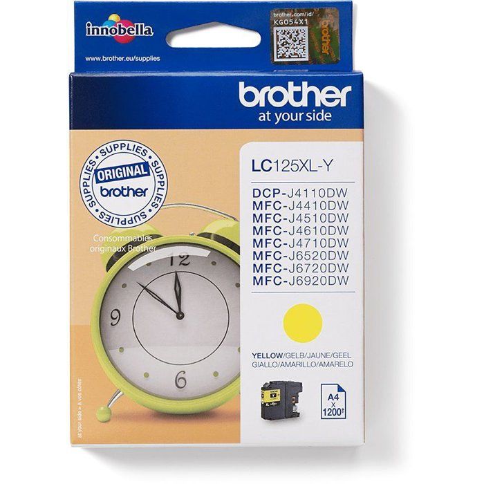 Brother LC125XLY Yellow Ink Cartridge