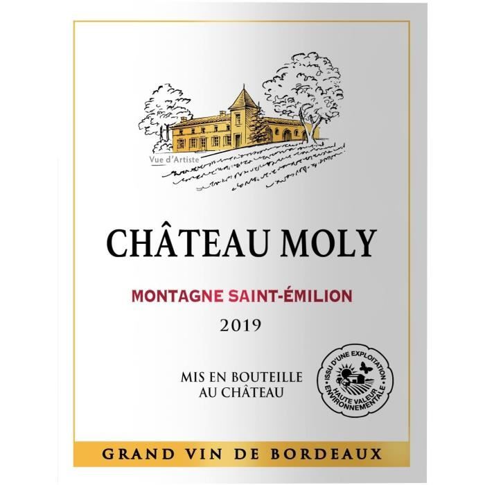 Château Moly 2019 Montagne Saint-Emilion - Vin rouge de Bordeaux