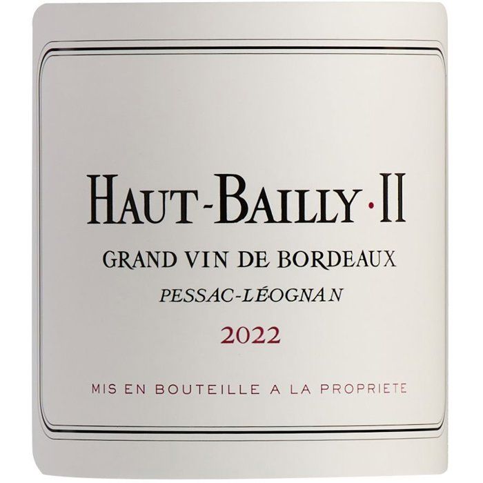 Image secondaire de Haut Bailly II 2022 - Vin Rouge Pessac-Léognan 75cl