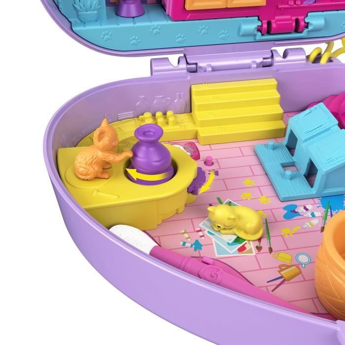 Polly Pocket - Coffret Atelier De Peinture - poupée mini-univers - 4 ans et +