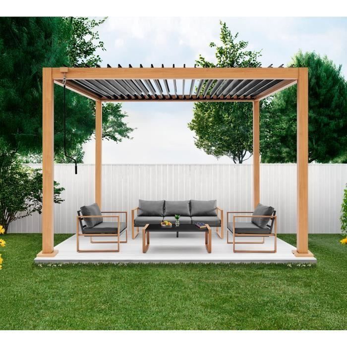 Image secondaire de Pergola Bioclimatique GAYA en Aluminium et Acier - 3x3 m