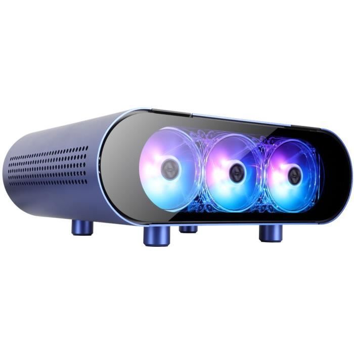 ABKONCORE AL300M Boitier PC Sans Alimentation Mini tour Format Micro-ATX Bleu Nuit (ABKO-AL-300M-BU-SYNC)
