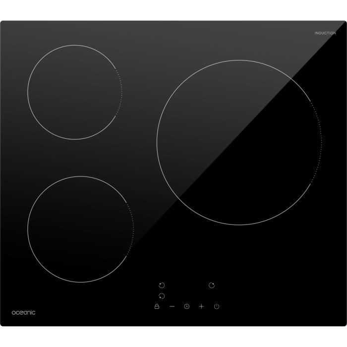Piano cottura a induzione OCEANIC 3 fuochi L60 x P52 cm OCEATI3Z7B