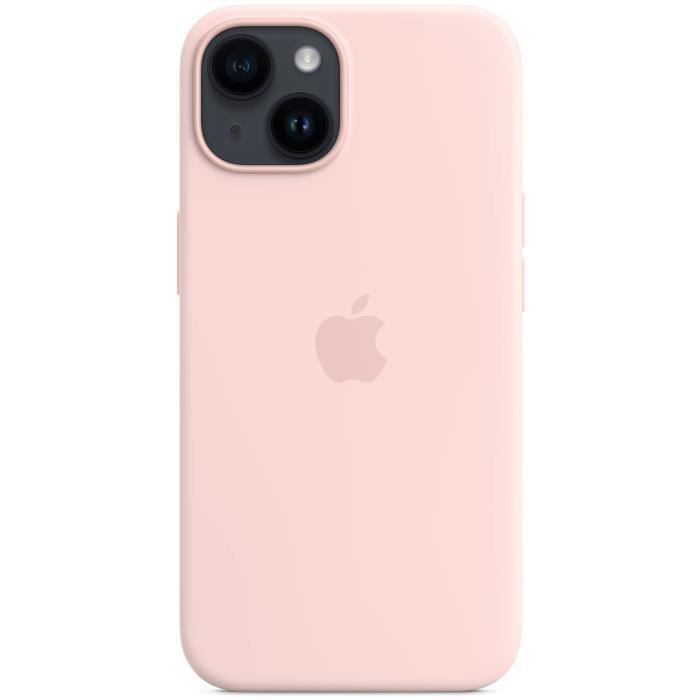 Coque APPLE iPhone 14 silicone Chalk Pink