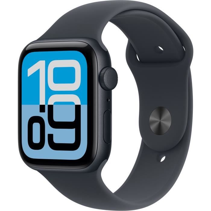 Apple Watch SE 3 GPS - 44 mm - Caja de aluminio color medianoche - Correa deportiva color medianoche - M/L