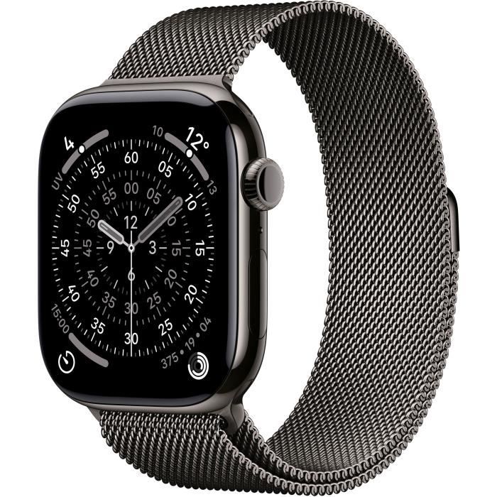 Apple Watch Series 11 GPS + Cellular 46mm en Titanium Slate avec Bracelet Milanese Loop