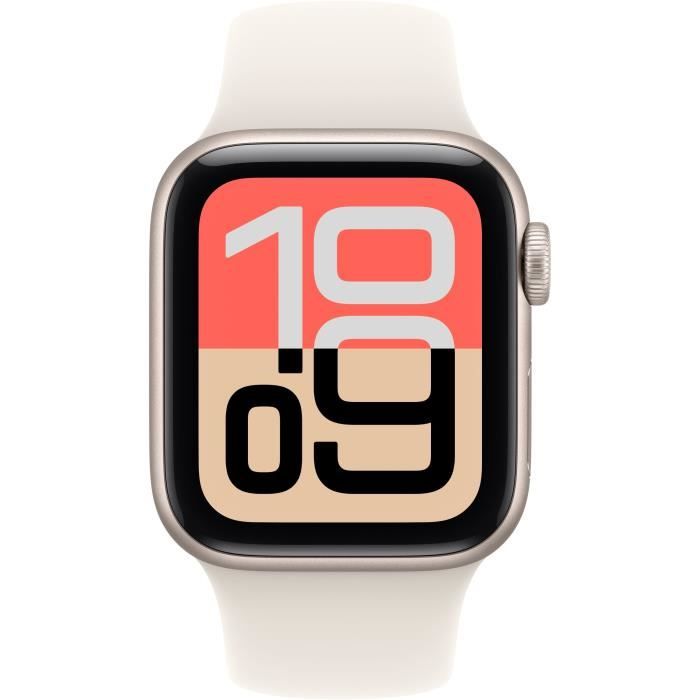 Image secondaire de Apple Watch SE 3 GPS + Cellular - 40mm - Boîtier Starlight Aluminium - Bracelet Starlight Sport Band - M/L