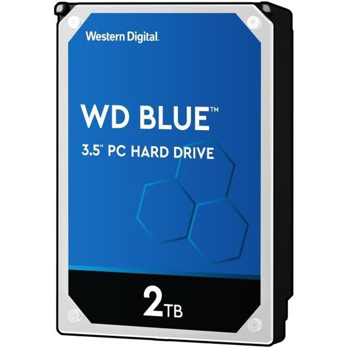 WD Blue™ - Disque dur Interne - 2To - 5 400 tr/min - 3.5 (WD20EZRZ)