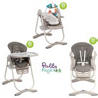 CHAISE HAUTE CHICCO Chaise Haute 3 en 1 Polly Magic Anthracite CHAISE HAUTE CHICCO Chaise Haute 3 en 1 Polly Magic Anthracite