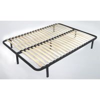 CADRE A LATTES Kit de sommier à lattes 140x190 cm + pieds - 2 per CADRE A LATTES Kit de sommier à lattes 140x190 cm + pieds - 2 per