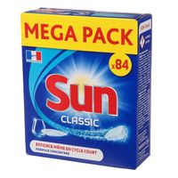 LIQUIDE LAVE-VAISSELLE SUN Tablettes lave-vaisselle Classic - Lot de 84 LIQUIDE LAVE-VAISSELLE SUN Tablettes lave-vaisselle Classic - Lot de 84