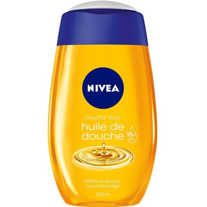 NIVEA Huile de douche Natural Moussante - Pour peaux seches - 200 ml