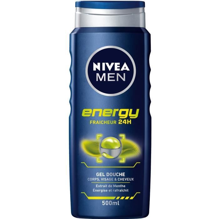 NIVEA MEN Gel de douche Energy - Pour homme - 500 ml