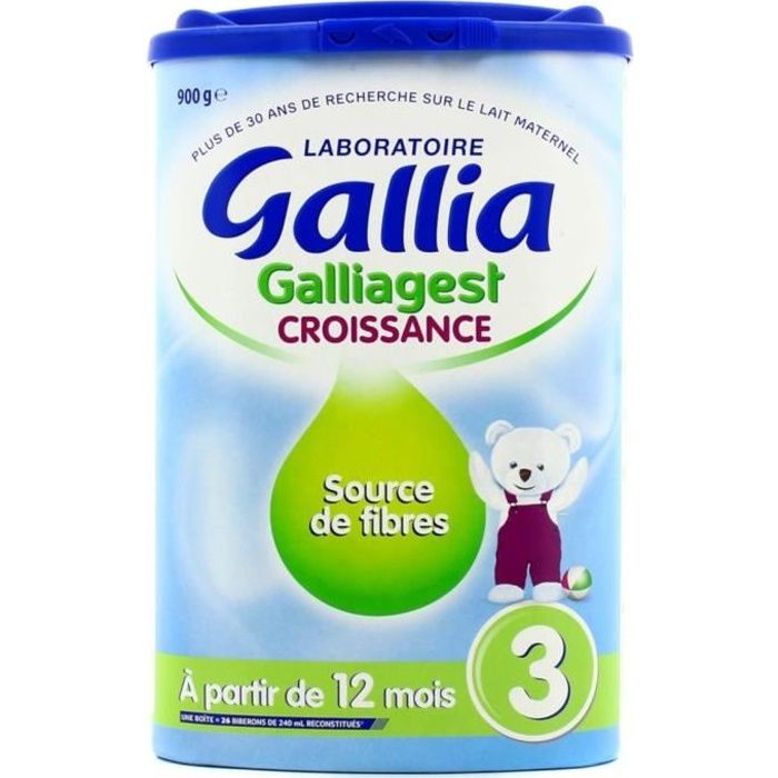 GALLIA Galliagest Croissance Lait en poudre 3eme page 900 g A partir de 12 mois
