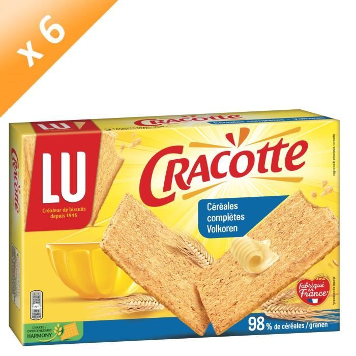 Lot de 6 LU Cracotte Céréales complètes 250g