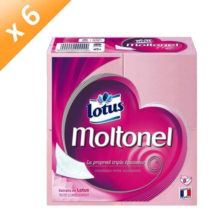 LOTUS Papiers hygiéniques Uni Moltonel - 8 pièces - Lot de 6