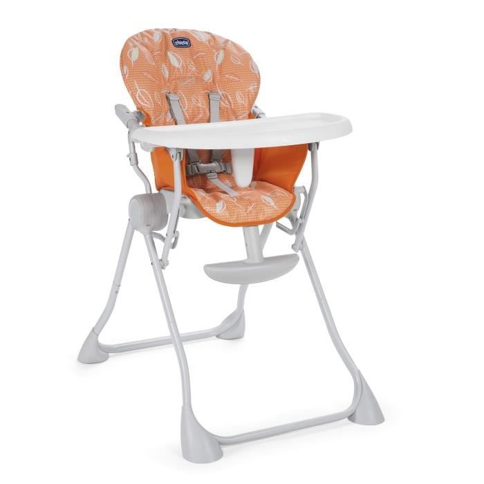 CHICCO Chaise haute Pocket Meal happy orange
