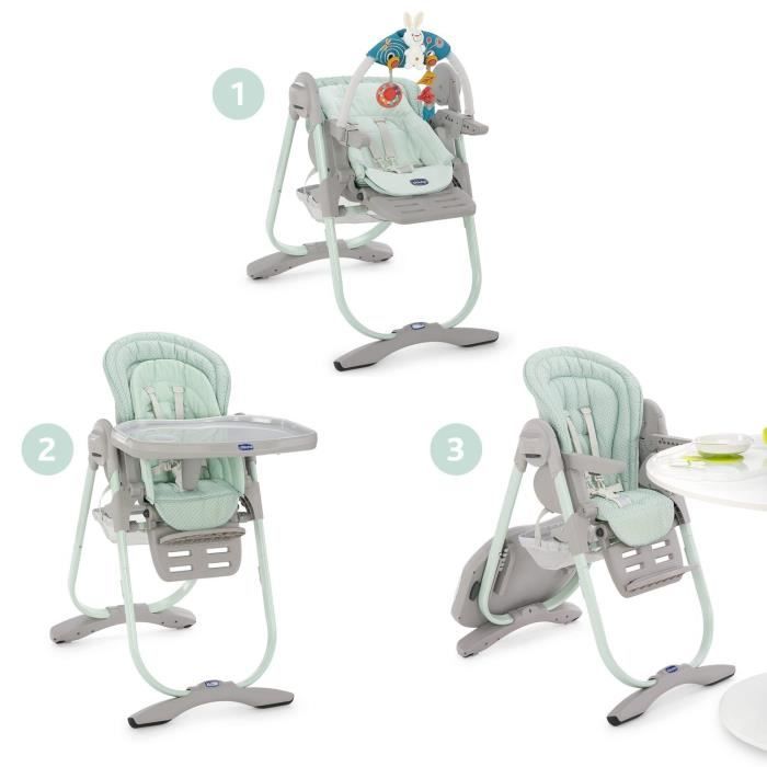 CHICCO Chaise Haute Evolutive Polly Magic Aquarelle