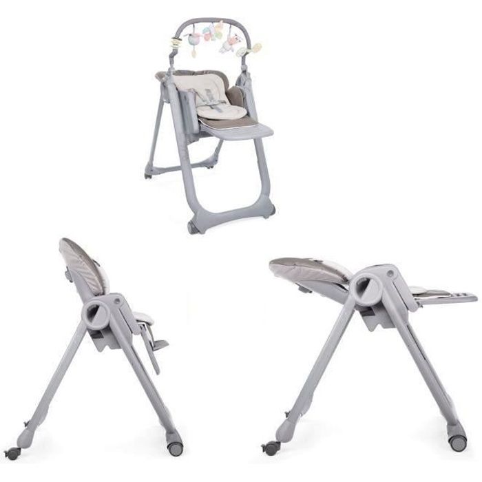 CHICCO Chaise Haute Polly Magic Relax 4 Roues cocoa