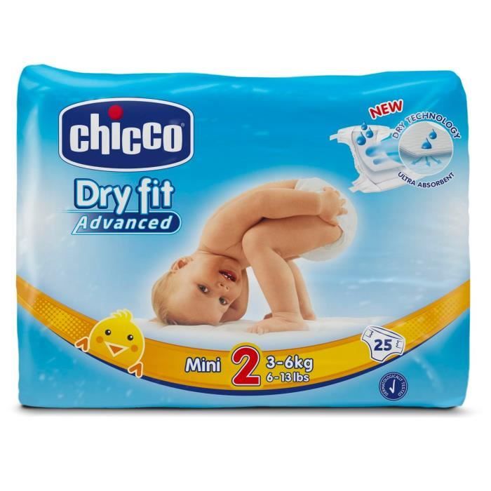 CHICCO Dry Fit Advanced Couches - Taille 2 Mini x 25