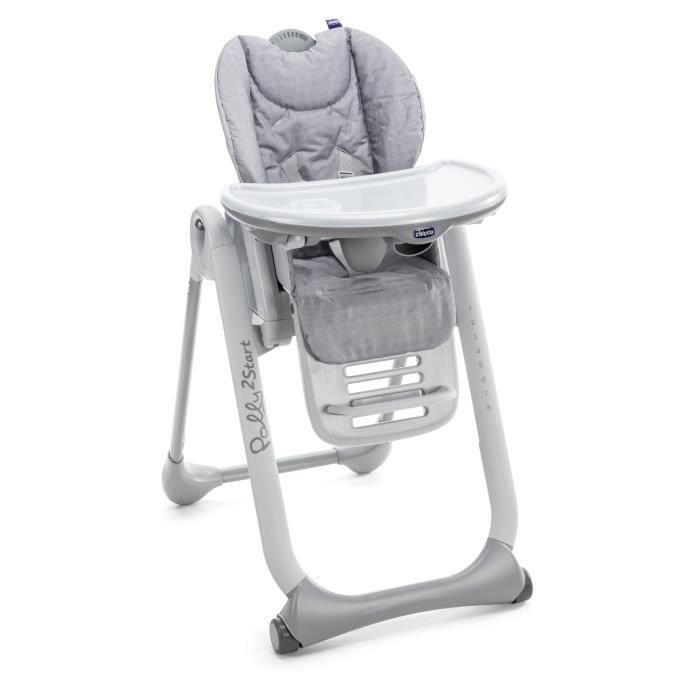 CHICCO Chaise haute POLLY 2 START Happy silver