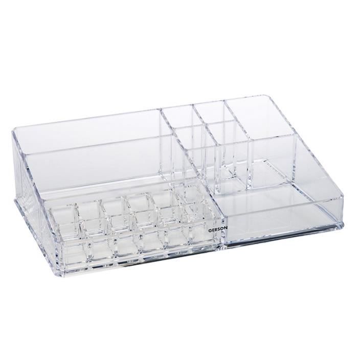 GERSON Ogranisateur de maquillage - 33x21x9cm - Transparent