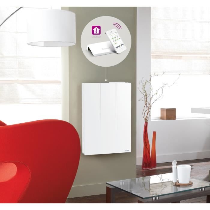 SAUTER Gyali 1000 watts Radiateur électrique à inertie pierre - Programmable LCD - Détection fenêtre ouverte