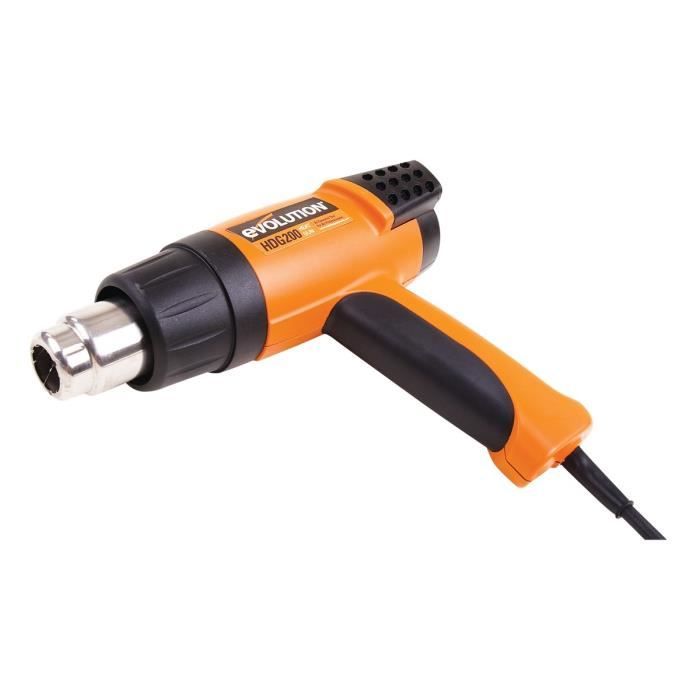EVOLUTION Décapeur thermique Heatgun 50° à 600° 2000W avec 5 accessoires