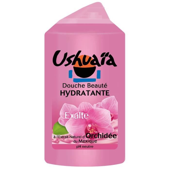USHUAïA Gel douche beauté hydratante Extrait naturel d'orchidée du Mexique - 250 ml