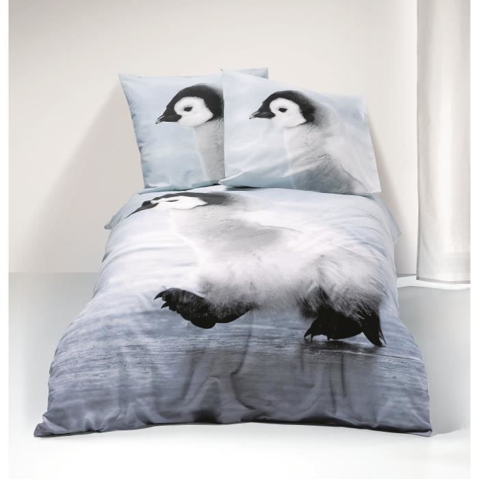 ATELIERS DU LINGE Parure de couette SERAPHIN - 1 Housse de couette 220x240 cm + 2 Taies d'Oreillers 63x63 cm