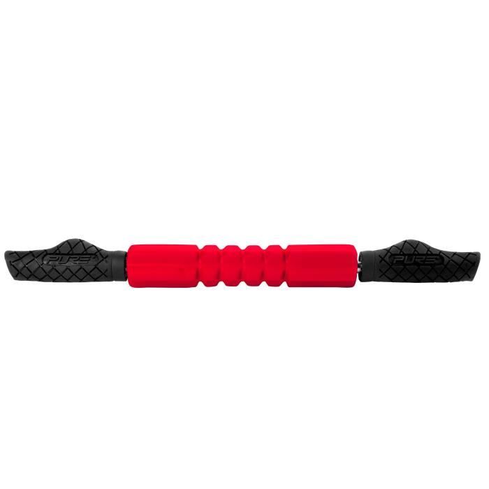 PURE2IMPROVE Barre de massage - Fitness - Noir/Rouge