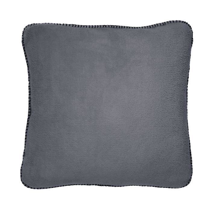 Coussin Melly - 100% polyester - 45 x 45 cm - Gris