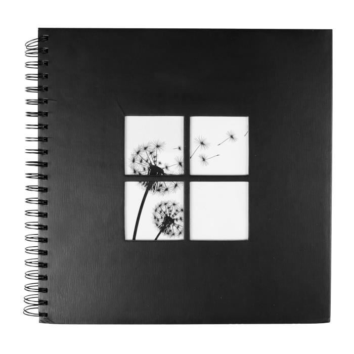 OSTARIA Album photos carré - Motifs Plumetis - 400 Vues - Noir