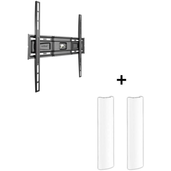 MELICONI 920020 Support mural universel fixe slim + colonnes caches-câbles